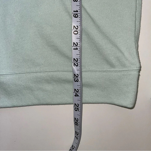PINK Victoria’s Secret Mint Green Sherpa Collar 1/4 Zip Sweatshirt Medium Women - Picture 7 of 10